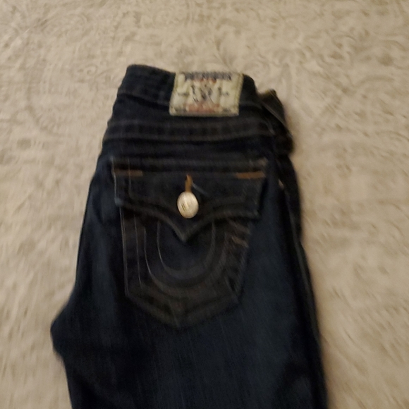 True Religion lighter wash straight leg Jean sz 24 - Picture 2 of 4